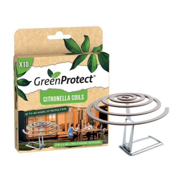 1112077962 – 12pc. per box – Green Protect All Natural Citonella Coils 45 Hours Protection