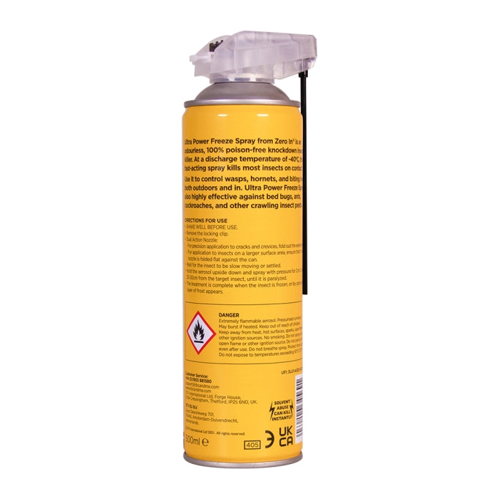 ZER569 - 6-delige vriesspray, insectenverdelger - 500 ml spuitbus met dubbele werking
