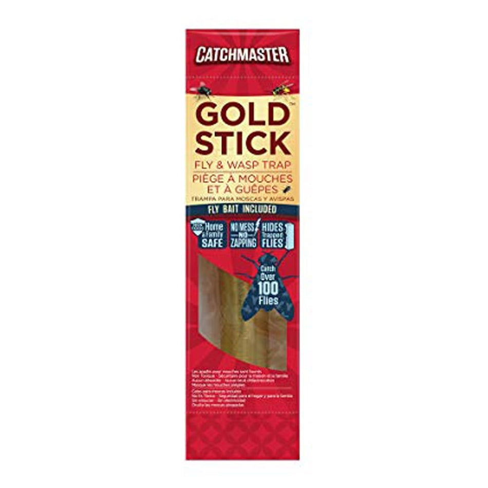 912R - 12 st. per doos - Catchmaster® Gold StickTM Fly Catcher - met lokmiddel voor meerdere aassoorten