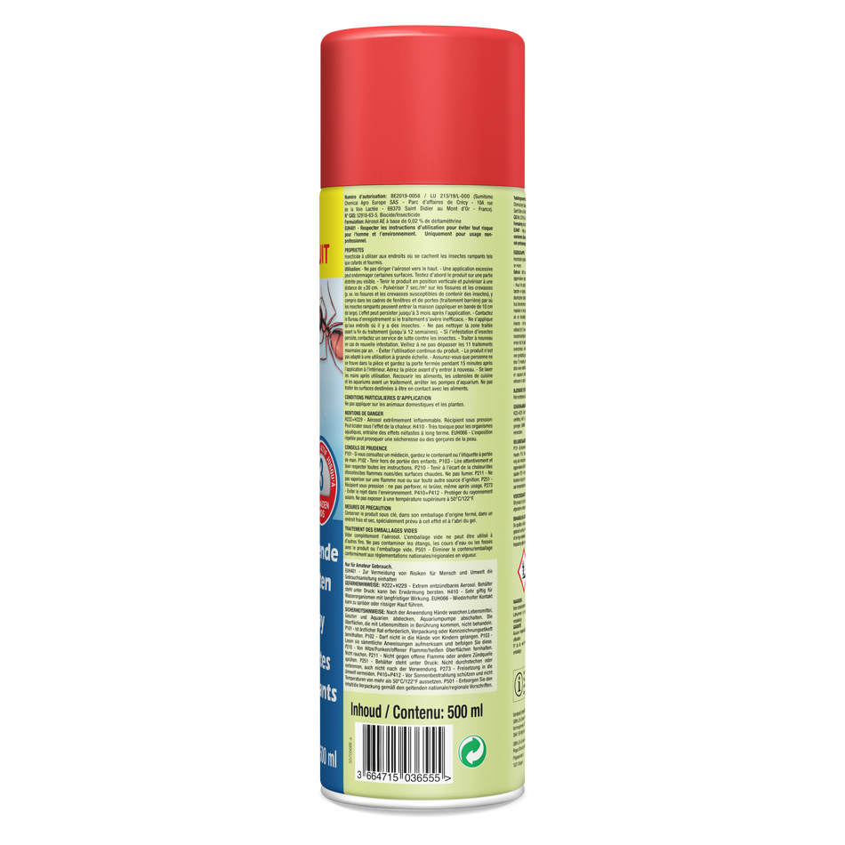 86600923 - 6St. pro Karton – Spray zum Schutz vor Ameisen und kriechenden Schädlingen, 500 ml