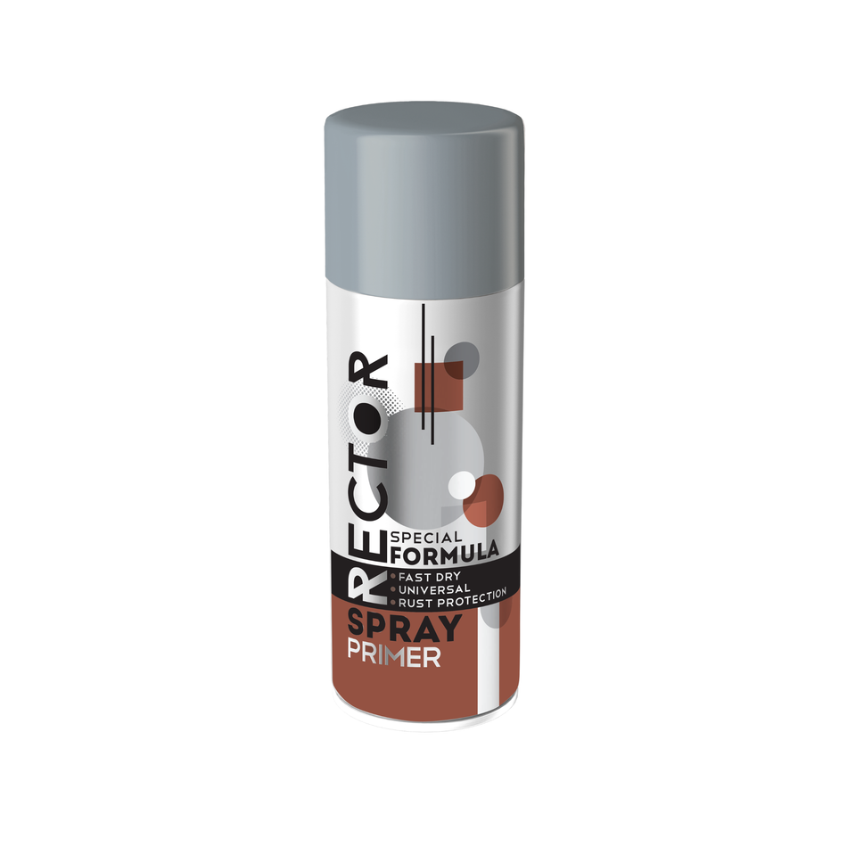 RECPRIGR - 12 pc. per box - RECTOR UNIVERSAL ALKYD PRIMER - GREY - 400 ml