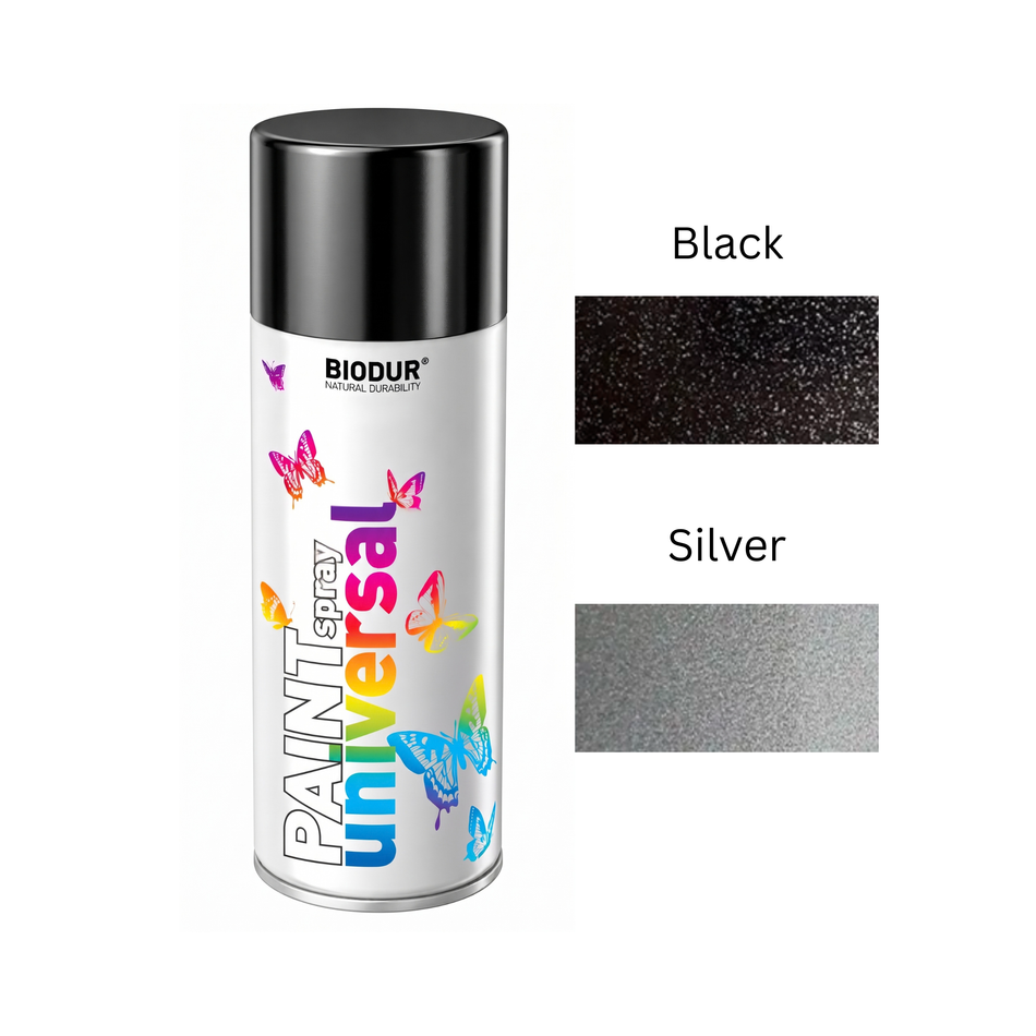 BIODUR UNIVERSAL-ACRYL-SPRÜHLACK – METALLEFFEKT – 400 ml – 12 Stk. pro Karton