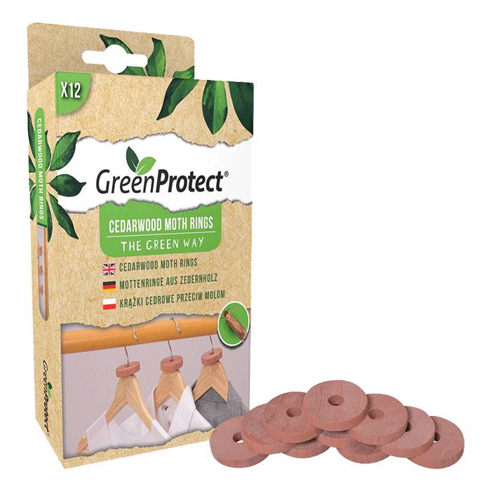 GPCWMR - 14pc. per box Green Protect Cedarwood Moth Rings