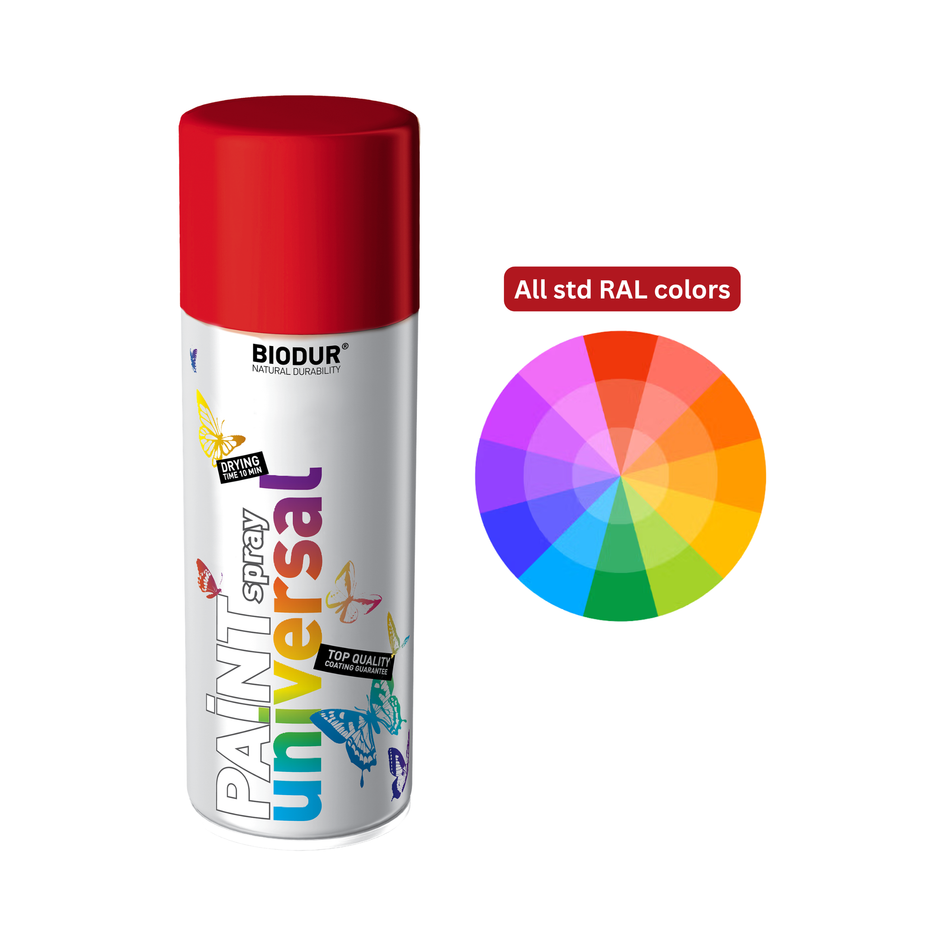 BIODUR UNIVERSAL ALKYD-SPRÜHLACK - 400 ml - 12 Stk. pro Karton