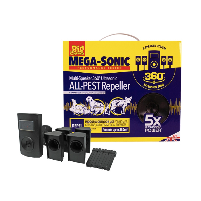 V748 – 1 Stück Ultra Power Mega-Sonic Ultraschall-All-Schädlingsvertreiber mit mehreren Lautsprechern