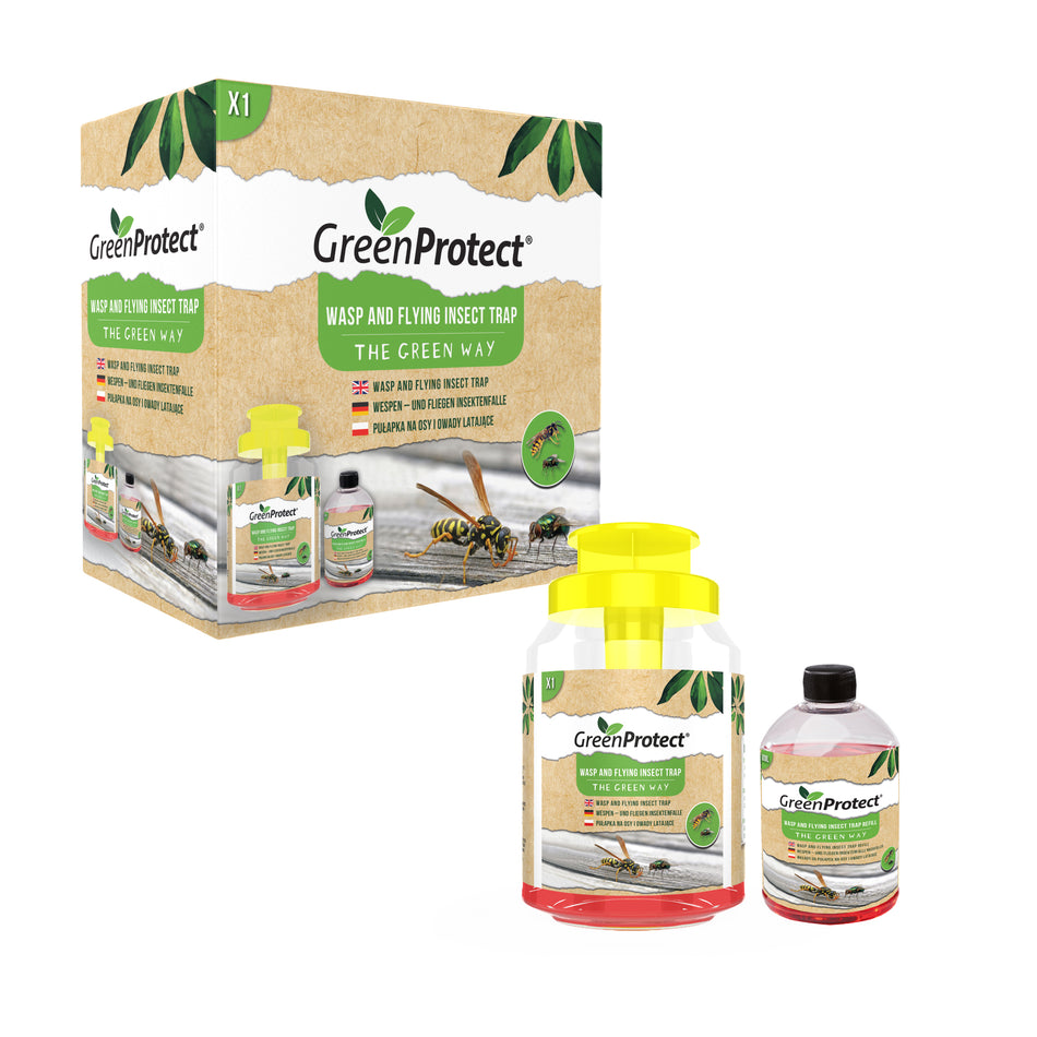 GPWT1 – 6pc. per box – Green Protect Wasp and Flying Insect Trap + including refill added