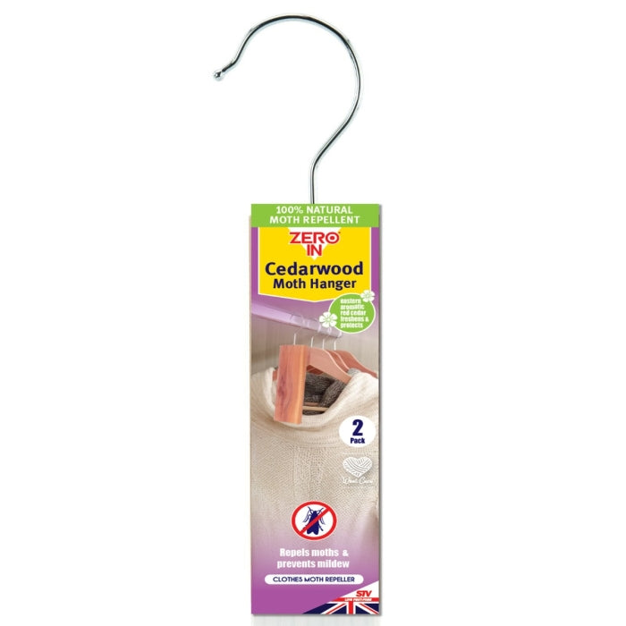 ZER032 - 6pc Cedarwood Moth Hangers - 2 pack